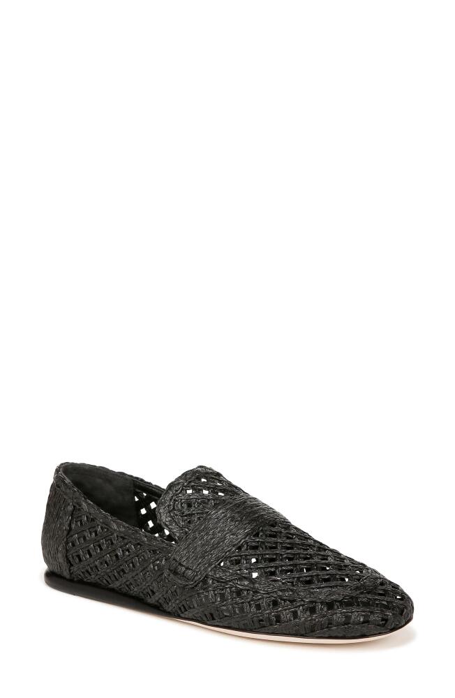 Vince Davis Raffia Loafer in Black Cover