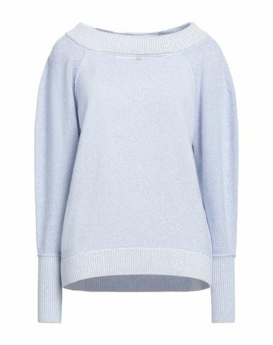 Dorothee Schumacher Woman Sweater Sky blue Virgin Wool, Cashmere Cover