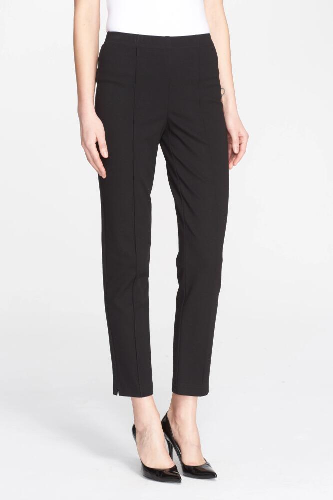 St. John Collection Ponte Knit Ankle Pants in Caviar Cover