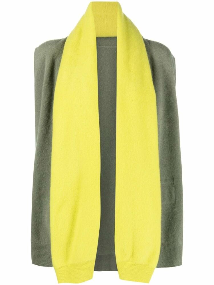 Frenckenberger contrast cashmere knit vest - Green Cover