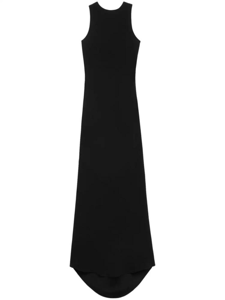 AMI Paris satin-finish sleeveless gown - Black Cover