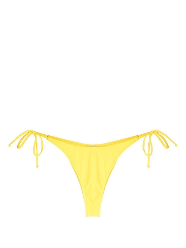 Moschino logo-patch bikini bottoms - Yellow Cover