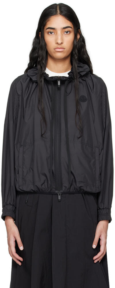 Moncler Black Auxonne Windbreaker Jacket Cover