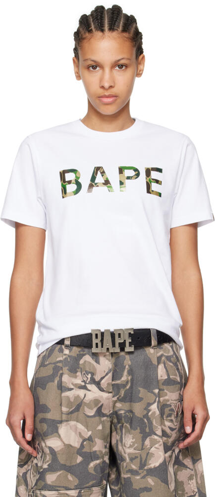 BAPE White ABC Camo Glitter T-Shirt Cover