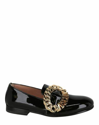 Moschino Logo Buckle Loafers Woman Loafers Black Calfskin Cover