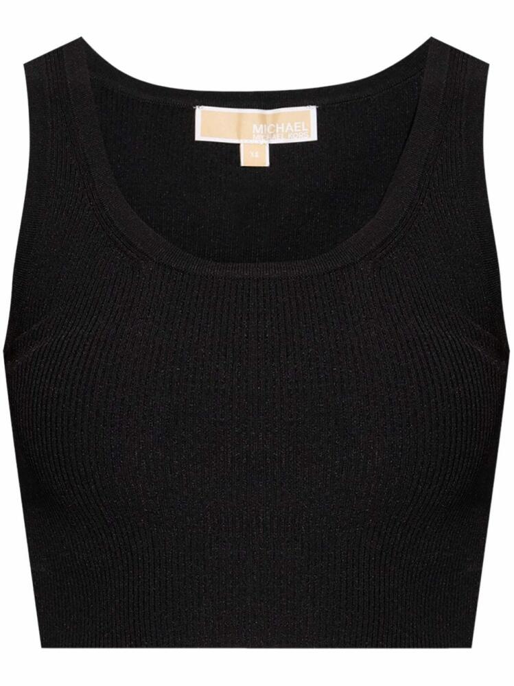 Michael Michael Kors fine-ribbed cropped tank top - Black Cover