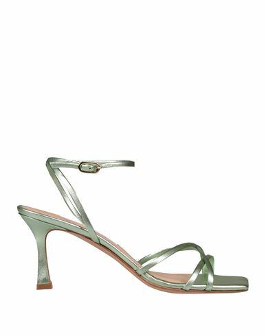 Francesco Sacco Woman Sandals Green Leather Cover