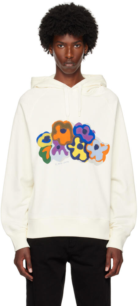 PS by Paul Smith White Embroidered Hoodie Cover