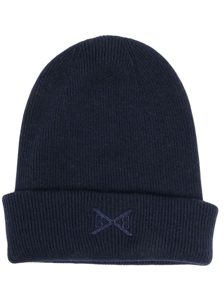 Barrie embroidered-logo knit beanie - Blue Cover