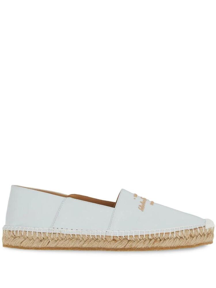 Ferragamo logo-embroidered espadrilles - White Cover