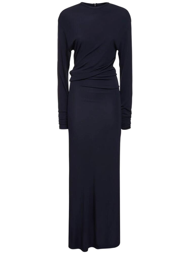 CHRISTOPHER ESBER Viscose Draped Long Sleeve Maxi Dress Cover