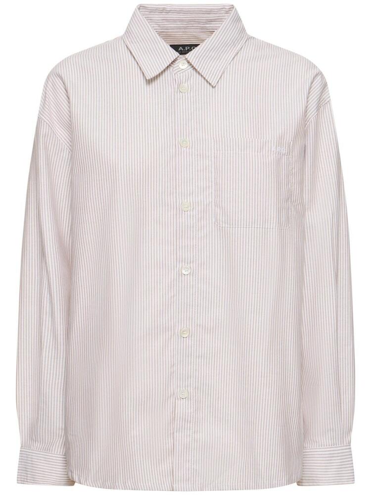 A.P.C. Boyfriend Logo Cotton Poplin Shirt Cover