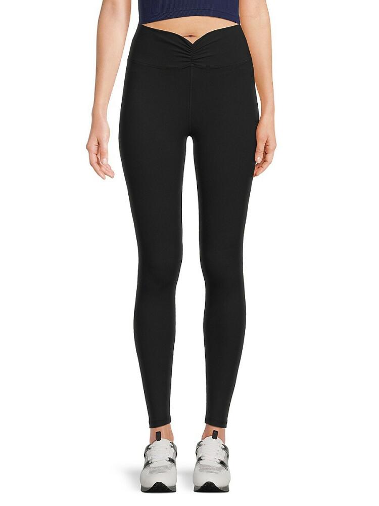 WeWoreWhat Women's Ruched Leggings - Black Cover