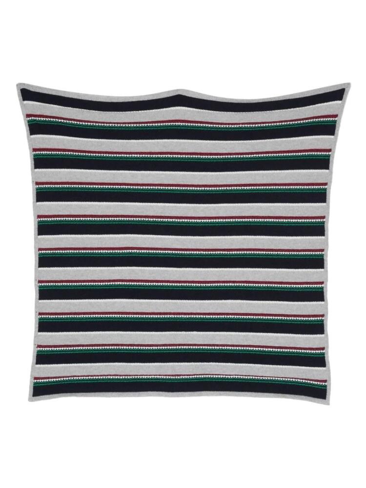 Barrie striped knitted scarf - Grey Cover