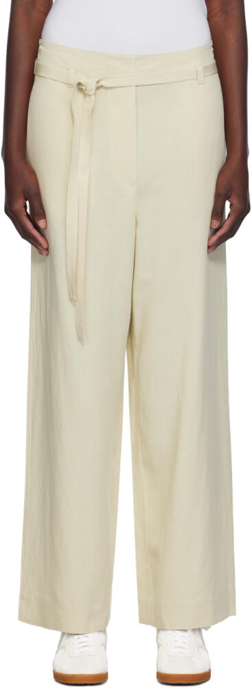 TOTEME Off-White Fluid Tie-Waist Trousers Cover