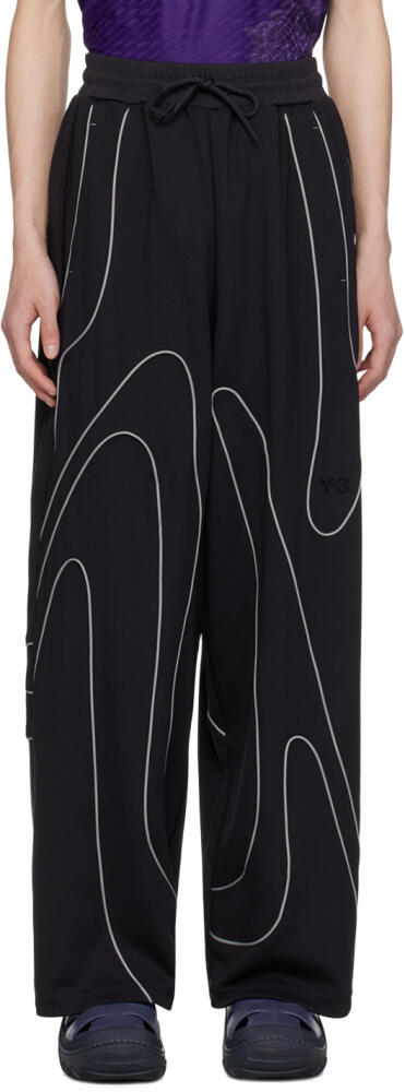 Y-3 Black Piped Track Pants Cover