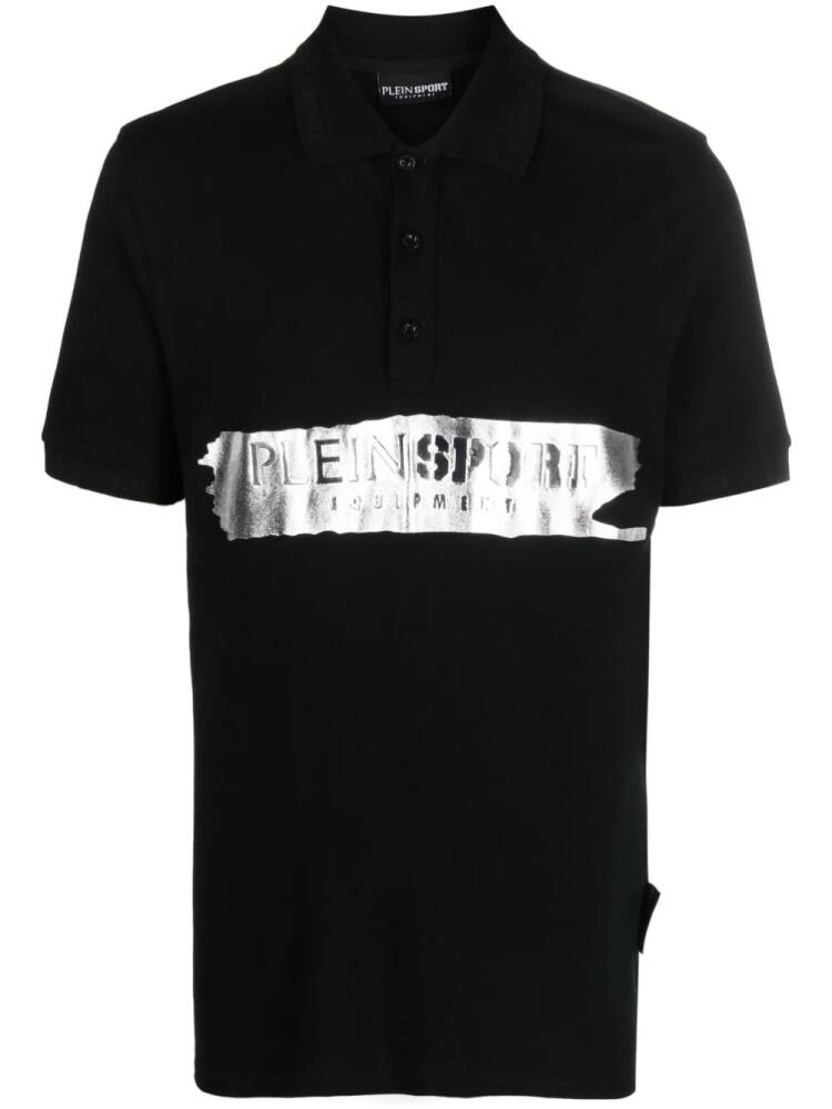 Plein Sport SS Silver Brush cotton polo shirt - Black Cover