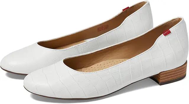 Marc Joseph New York Crosby Flat (White Croco) Women's Flat Shoes Cover