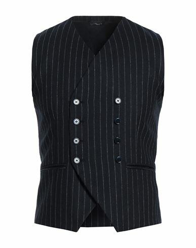 Grey Daniele Alessandrini Man Tailored Vest Midnight blue Wool, Acrylic, Polyamide, Cashmere Cover