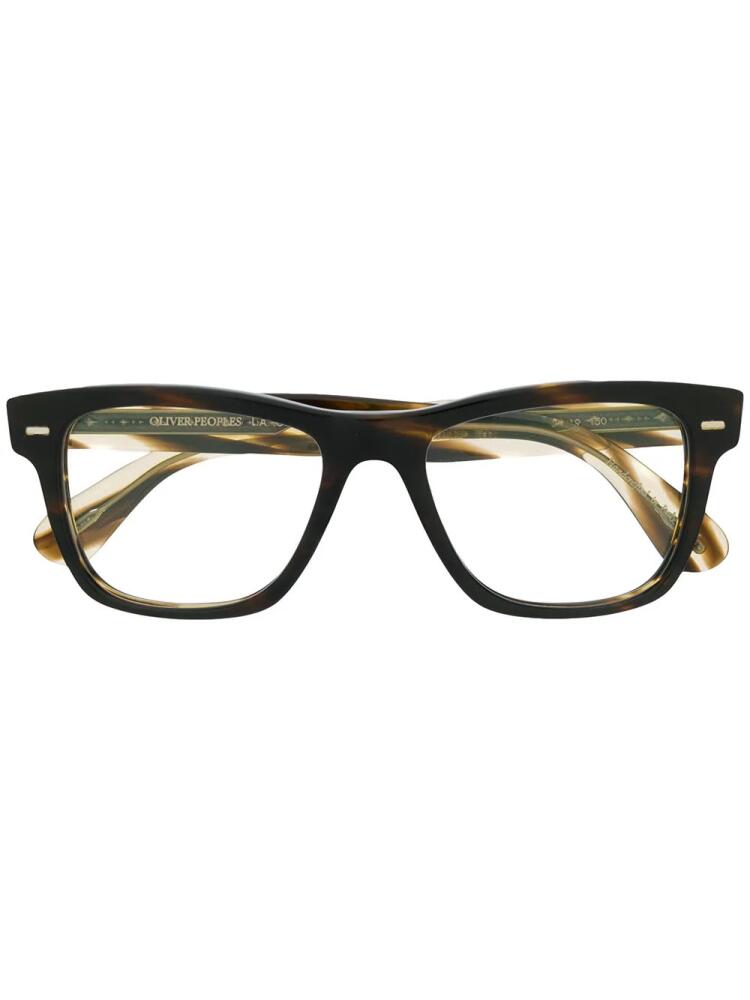 Oliver Peoples square frame glasses - Black Cover