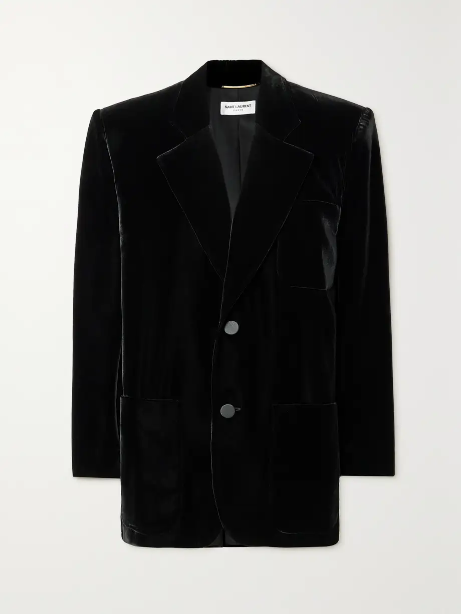 SAINT LAURENT - Velvet Blazer - Black Cover