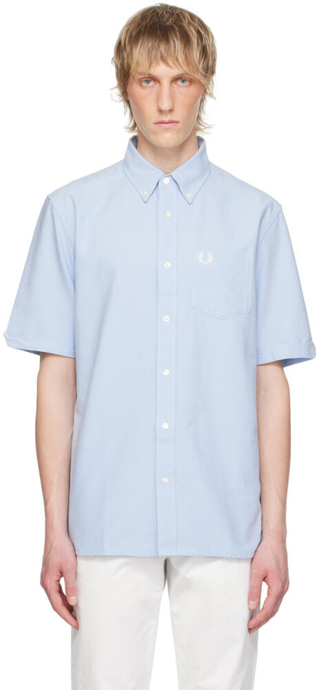 Fred Perry Blue Embroidered Shirt Cover