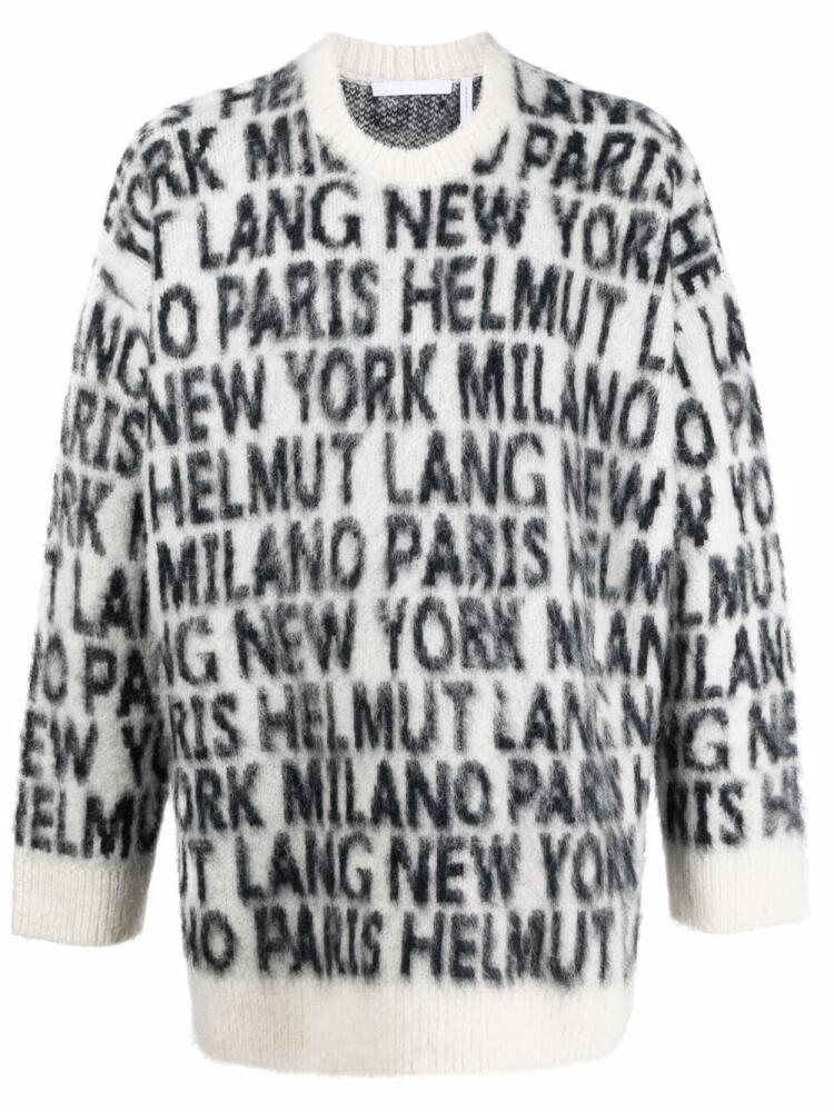 Helmut Lang logo-print jumper - Neutrals Cover