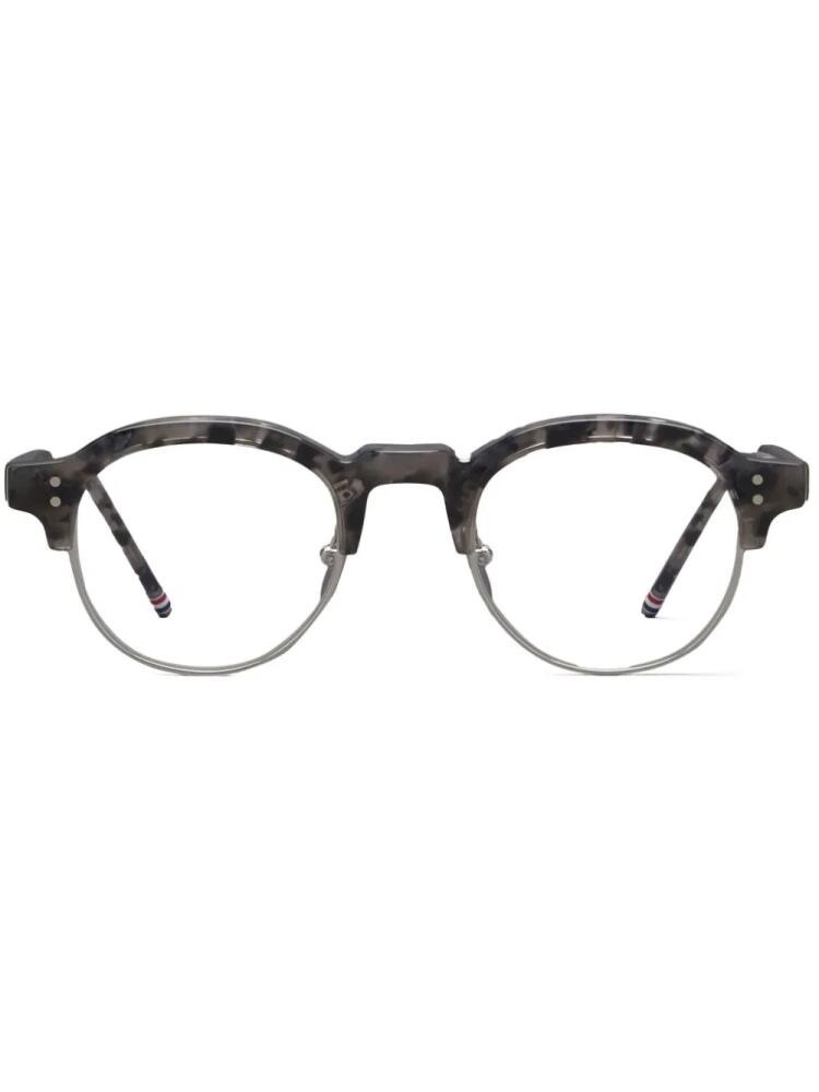 Thom Browne Eyewear tortoiseshell oval-frame glasses - Grey Cover