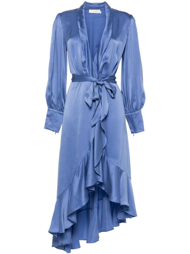 ZIMMERMANN silk wrap midi dress - Blue Cover