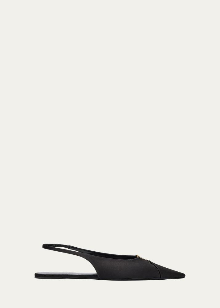 Saint Laurent Babylone Satin Slingback Ballerina Flats Cover