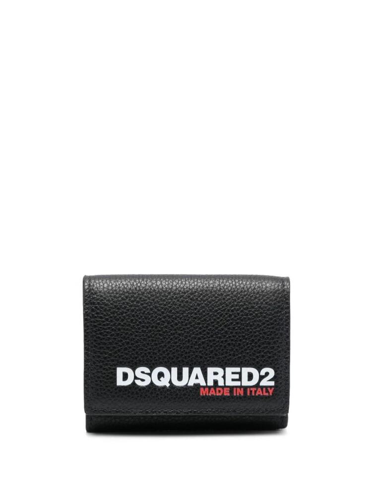 DSQUARED2 logo-print wallet - Black Cover