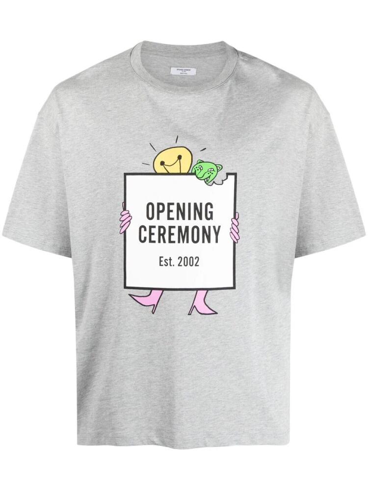 Opening Ceremony light bulb box logo print T-shirt - Grey Cover