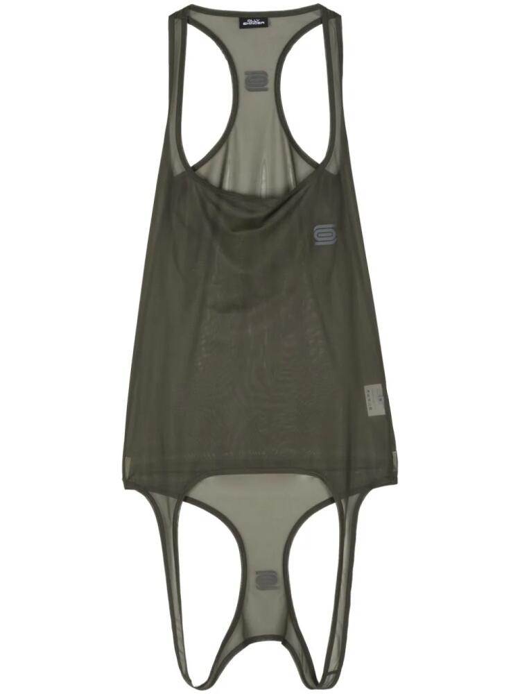 Olly Shinder sheer upside down tank top - Green Cover