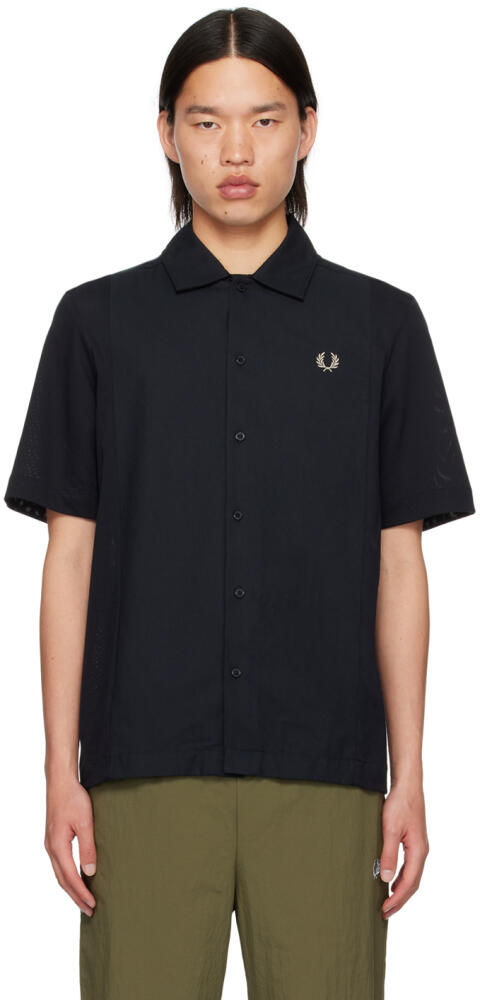 Fred Perry Black Panel Shirt Cover