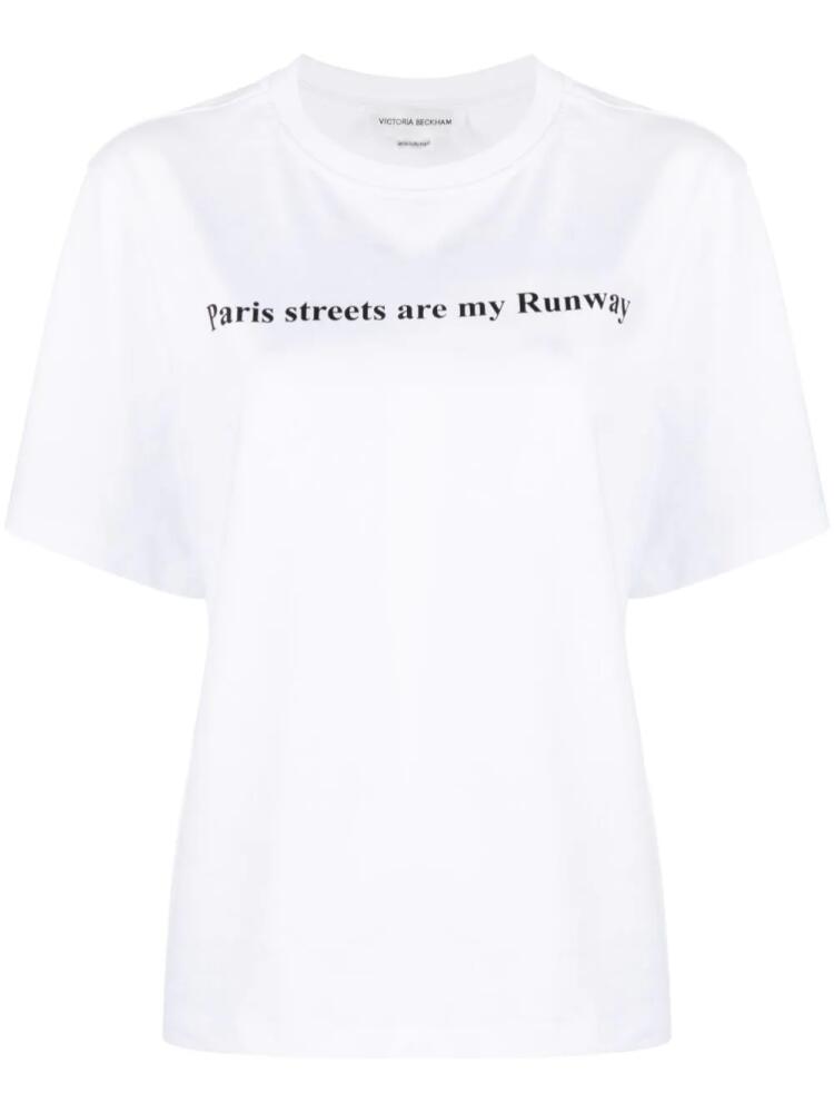 Victoria Beckham Paris Streets Are My Runway organic cotton T-shirt - White Cover