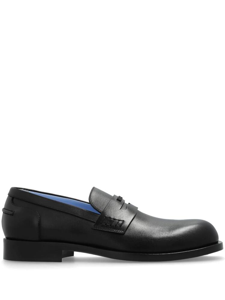 Versace logo embossed loafers - Black Cover