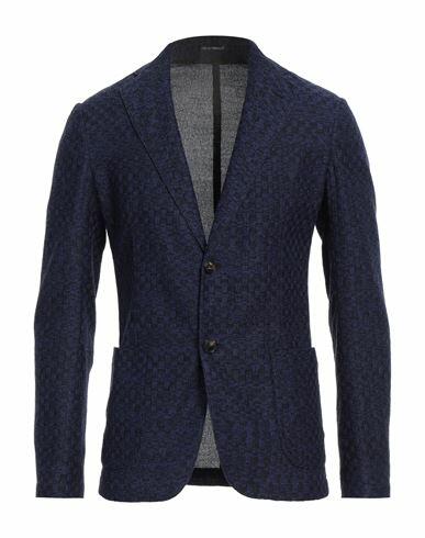 Emporio Armani Man Blazer Navy blue Wool, Acrylic, Cotton Cover