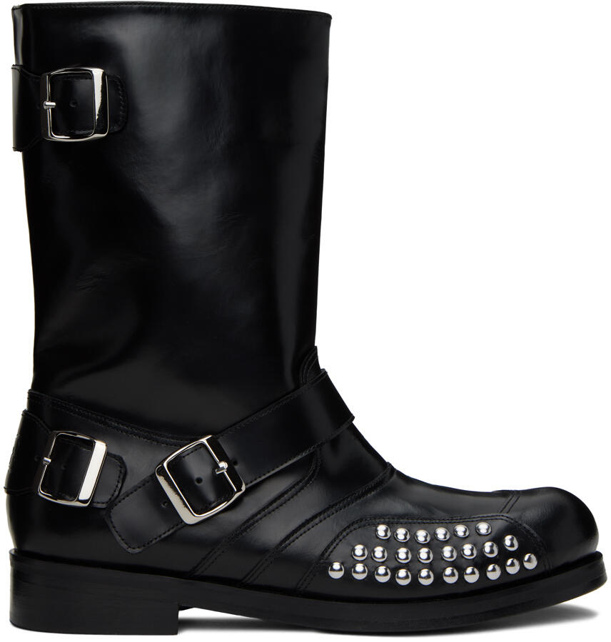 Stefan Cooke Black Stud Panel Boots Cover