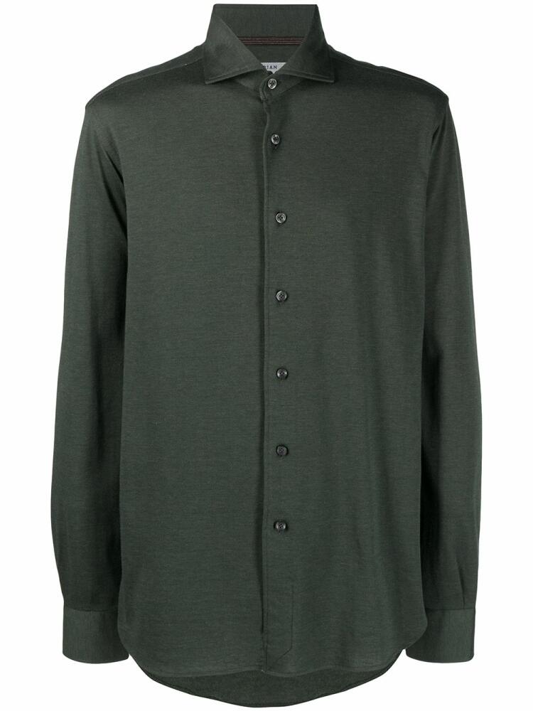 Orian spread collar piqué shirt - Green Cover