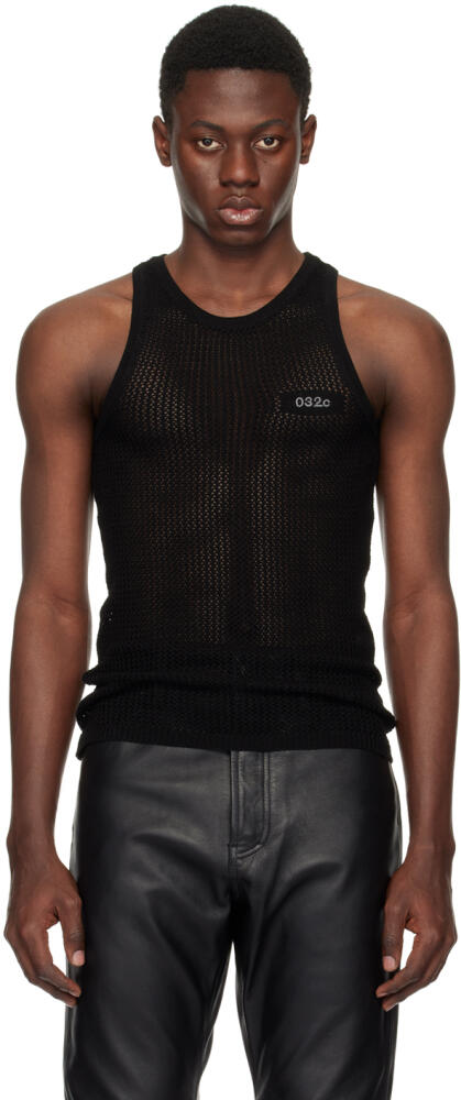 032c Black Scoop Neck Tank Top Cover