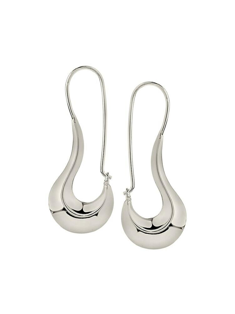 Sterling Forever Women's Dream Drop Hoop Earrings - Silvertone Cover