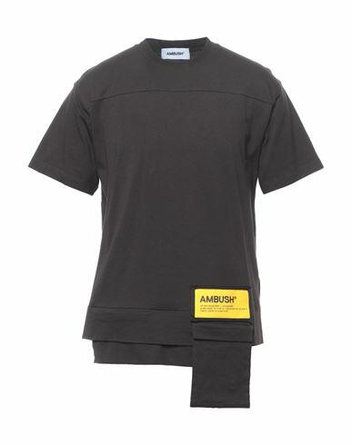 Ambush Man T-shirt Dark brown Cotton Cover