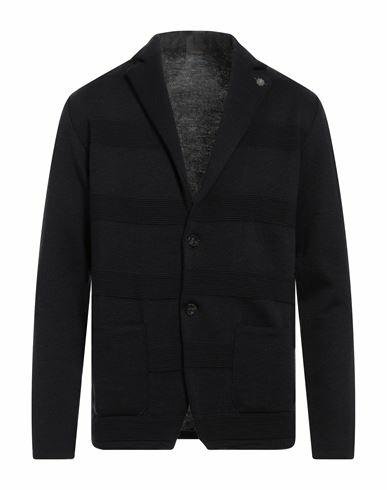 Officina 36 Man Blazer Midnight blue Acrylic, Wool Cover