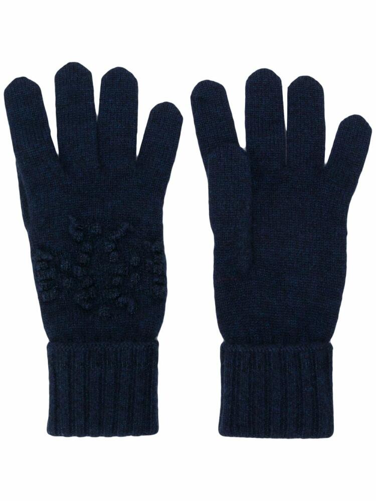 Barrie knitted logo gloves - Blue Cover