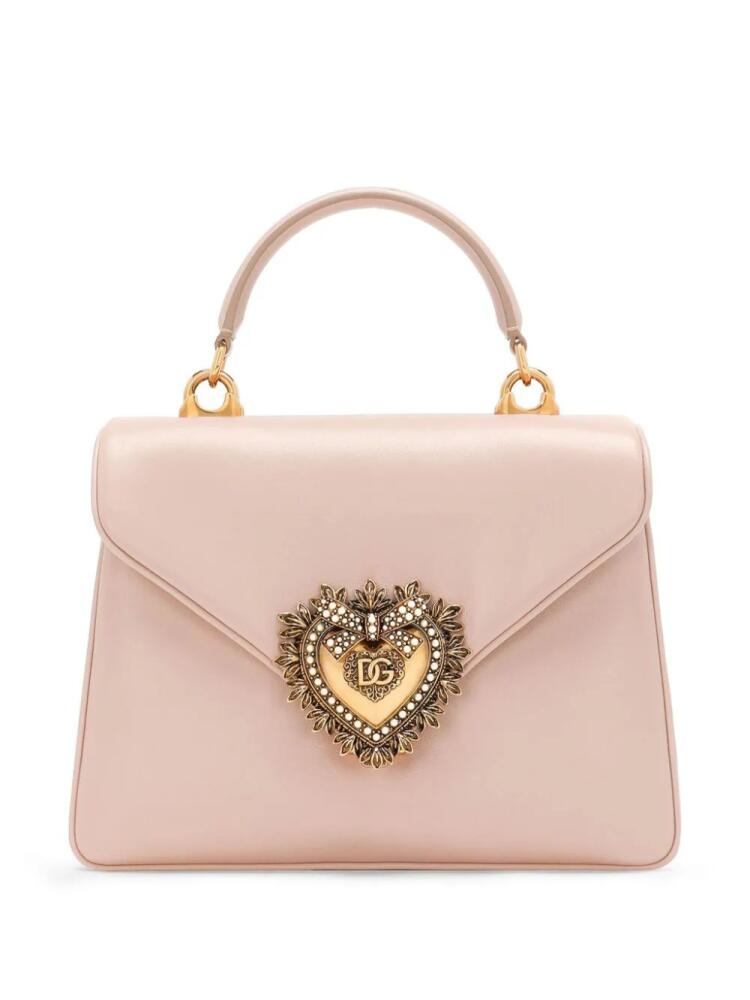 Dolce & Gabbana Devotion leather tote bag - Pink Cover