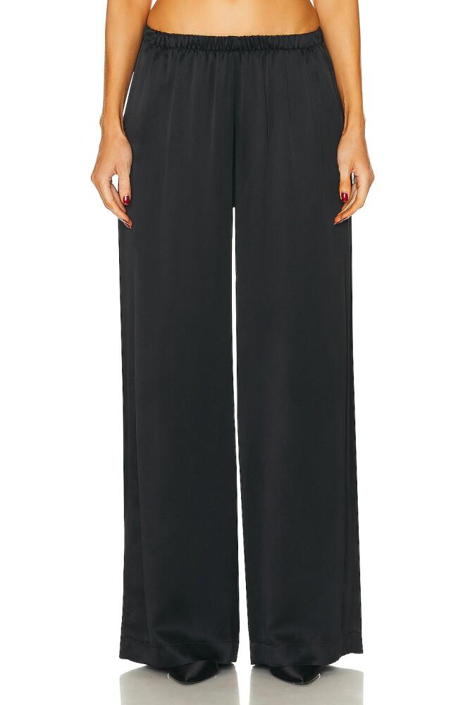 SABLYN Eddie Low Rise Silk Pant in Black Cover