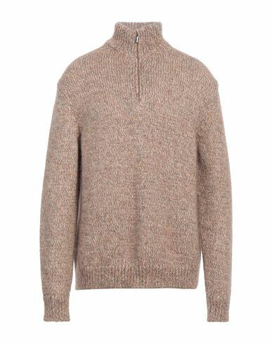 Massimo Alba Man Turtleneck Sand Wool, Mohair wool, Silk Cover