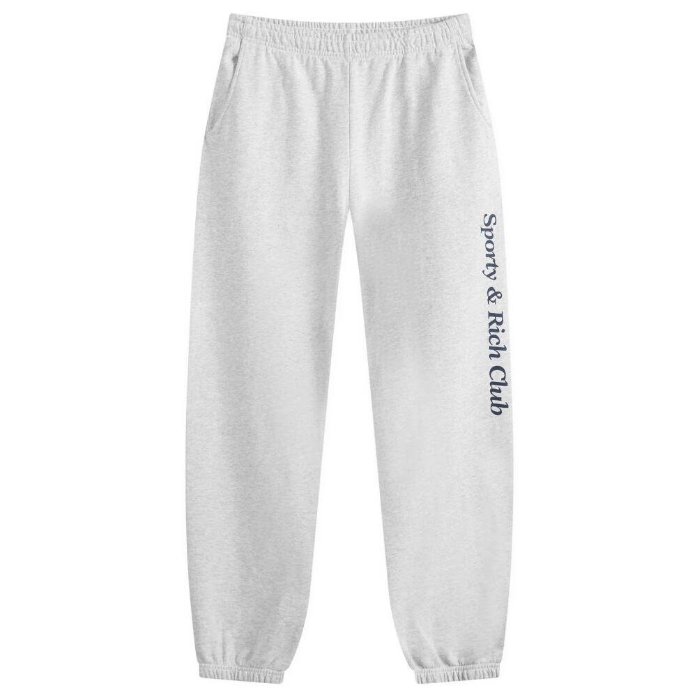 Sporty & Rich Starter Sweat Pants in Heather Grey/Navy Cover