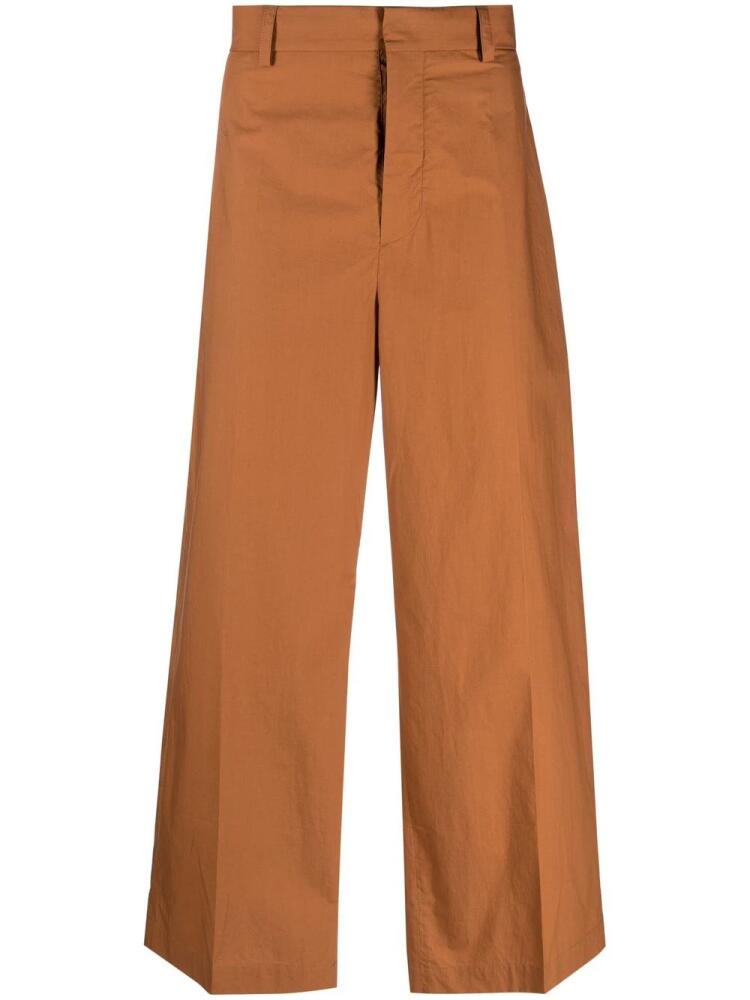 Nanushka wide-leg cotton trousers - Brown Cover