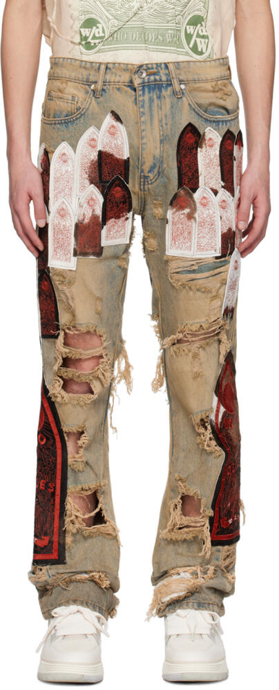 Who Decides War Blue Sangre Patch Jeans Cover